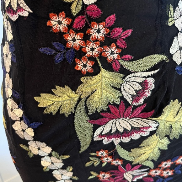 Bardot Black Embroidered Floral Sheath Dress | Mesh Overlay Cocktail - Picture 5 of 13